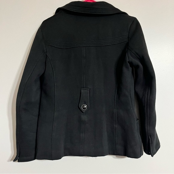 Women’s Kenneth Cole Reaction Stretch Fencer Collar Coat Jacket Black Size Small - Picture 2 of 9